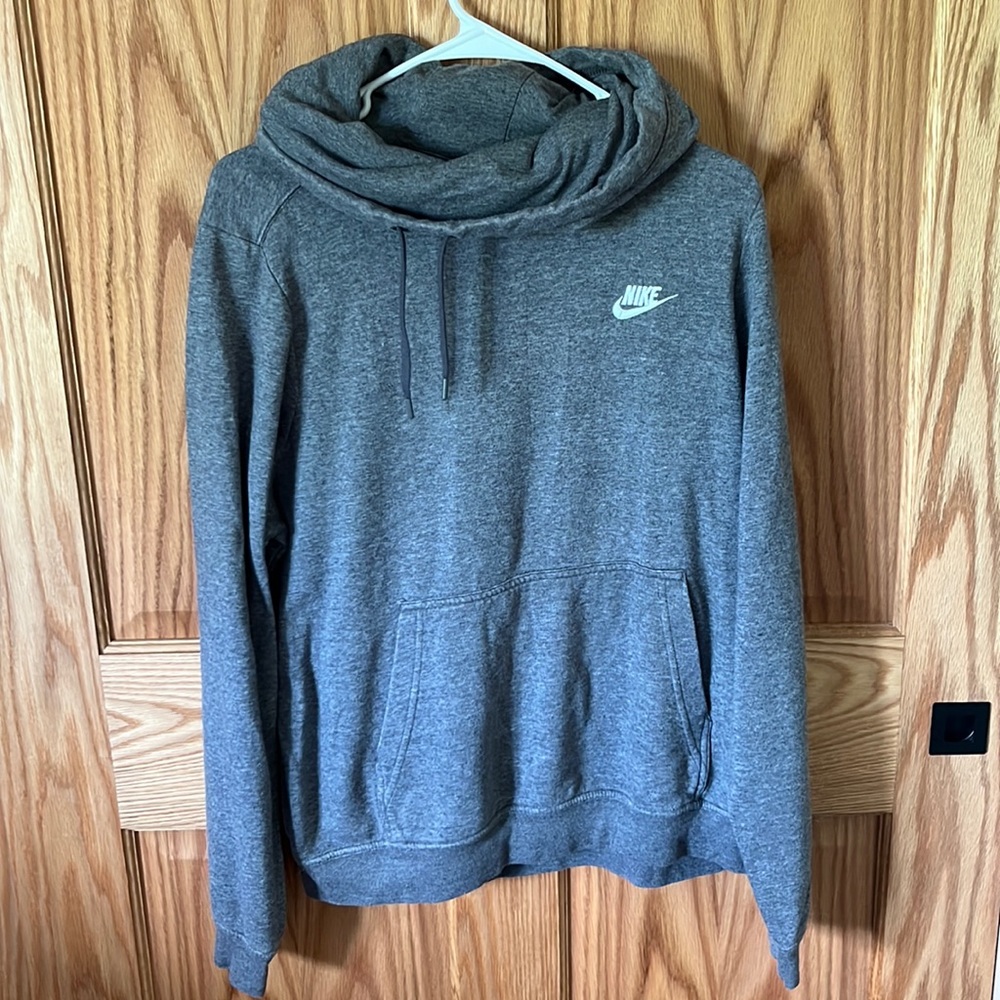 Dark Grey Cow-Neck Nike Hoodie